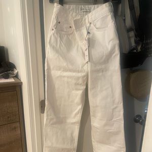 Zara straight white pants